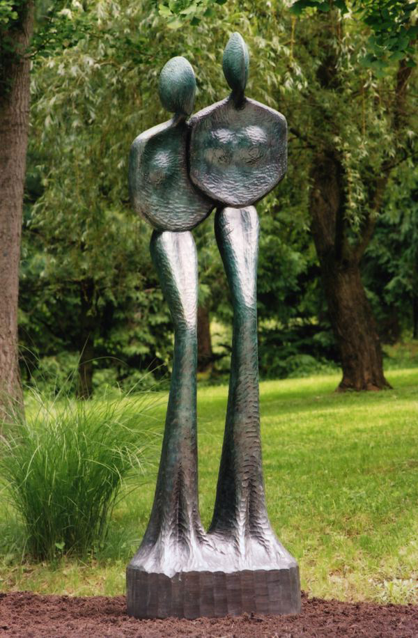 Installed bronze sculpture by artist David Hostetler